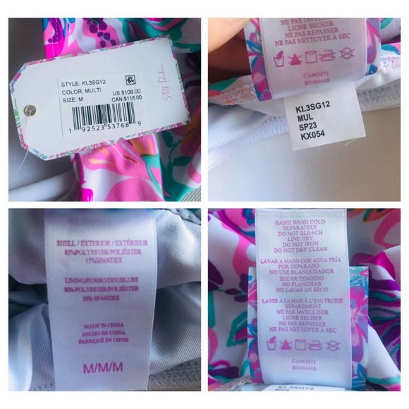 Stella Parker One Piece Swimsuit in Multi Color Size M - Picture 12 of 13